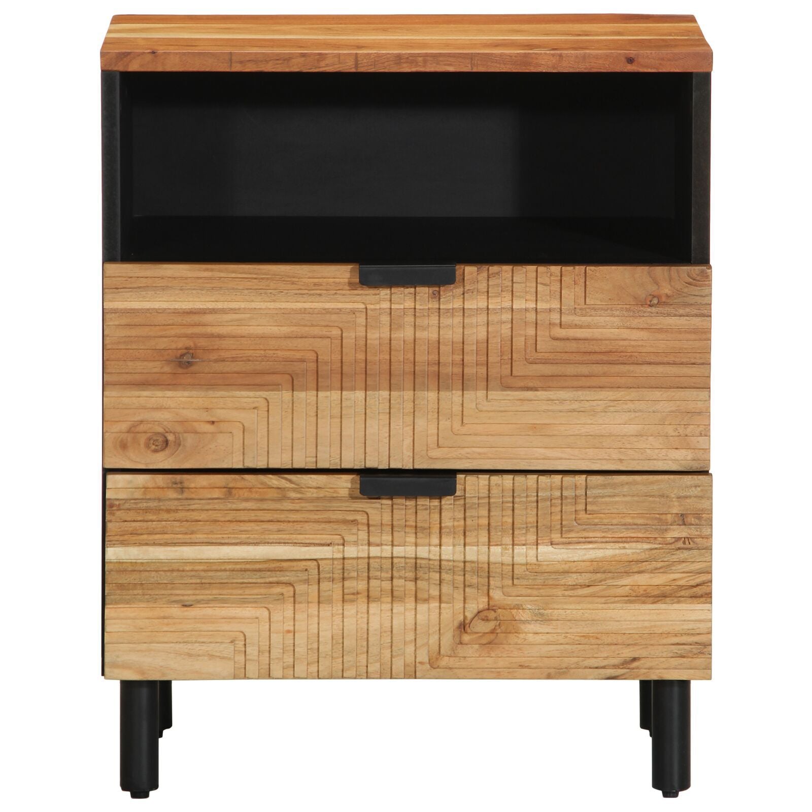 Solid Acacia Wood Bedside Cabinet 50x33x62 cm – Stylish & Durable