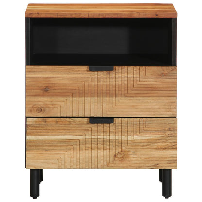 Solid Acacia Wood Bedside Cabinet 50x33x62 cm – Stylish & Durable