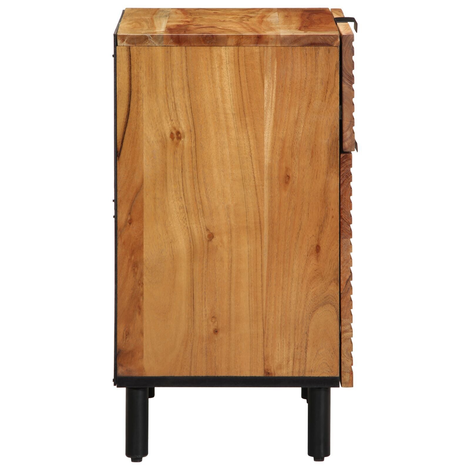 Solid Acacia Wood Bedside Cabinet, 50x33x60 cm - Elegant Design