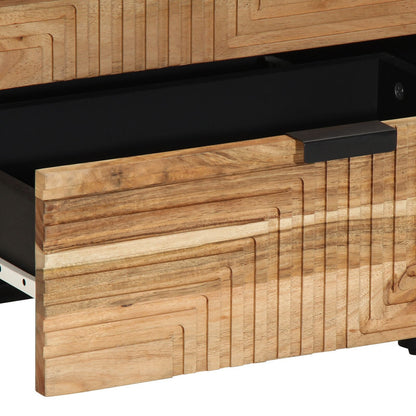 Solid Acacia Wood Bedside Cabinet 50x33x62 cm – Stylish & Durable