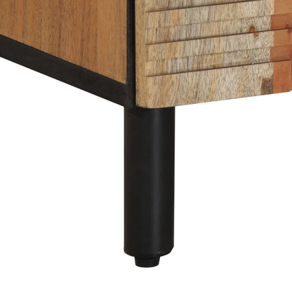 Solid Acacia Wood Bedside Cabinet 50x33x60 cm - Rustic Charm