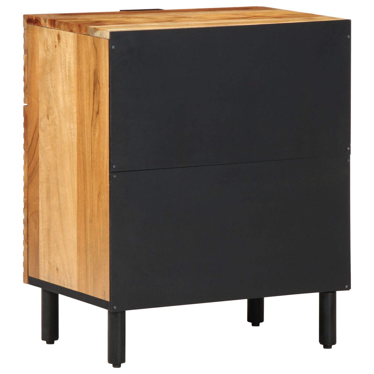 Solid Acacia Wood Bedside Cabinet, 50x33x60 cm - Elegant Design