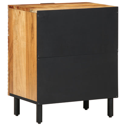 Solid Acacia Wood Bedside Cabinet, 50x33x60 cm - Elegant Design