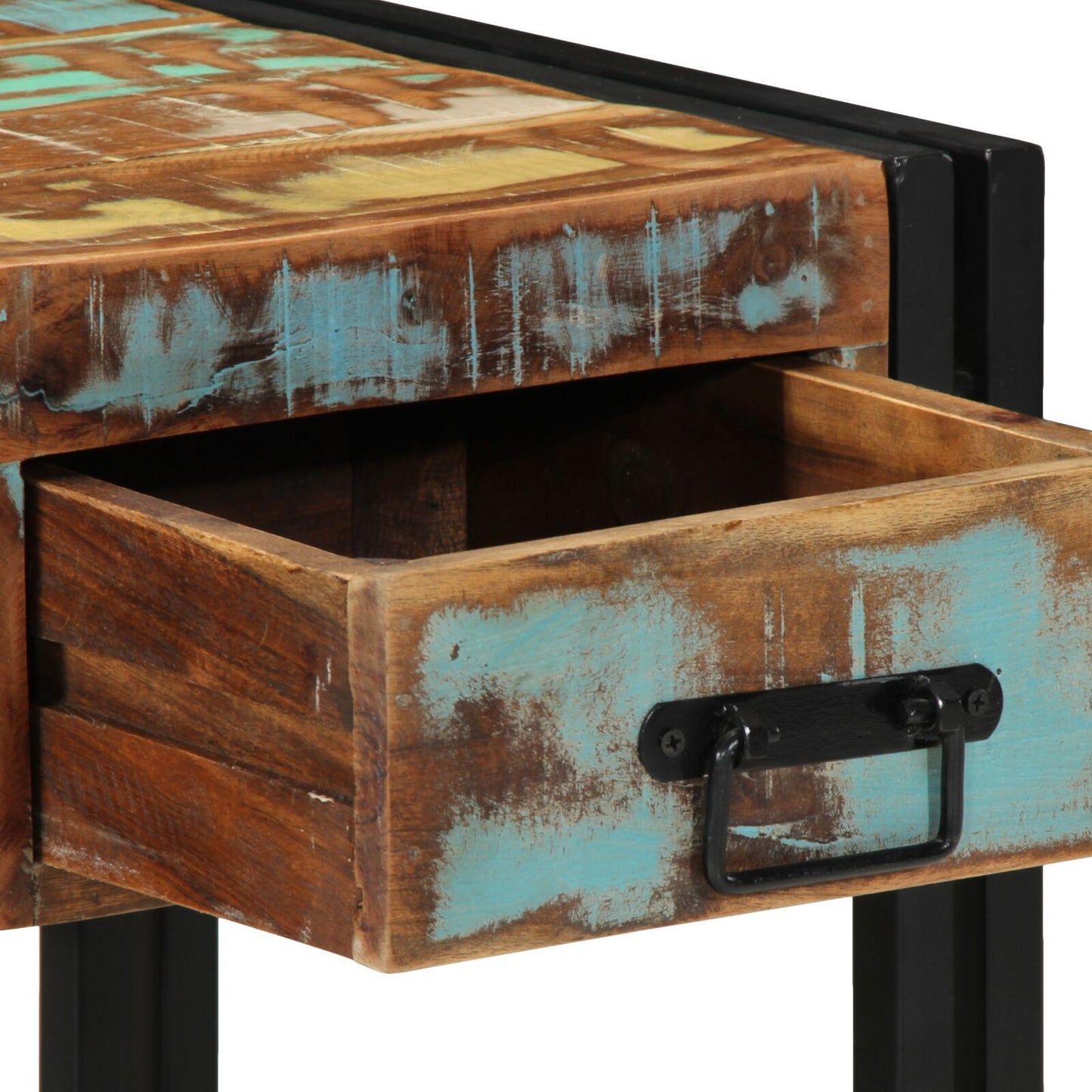 Reclaimed Solid Wood Bedside Cabinet 40x40x50 cm - Rustic Charm