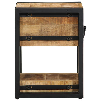 Solid Mango Wood Nightstand 40x40x40 cm - Stylish & Durable