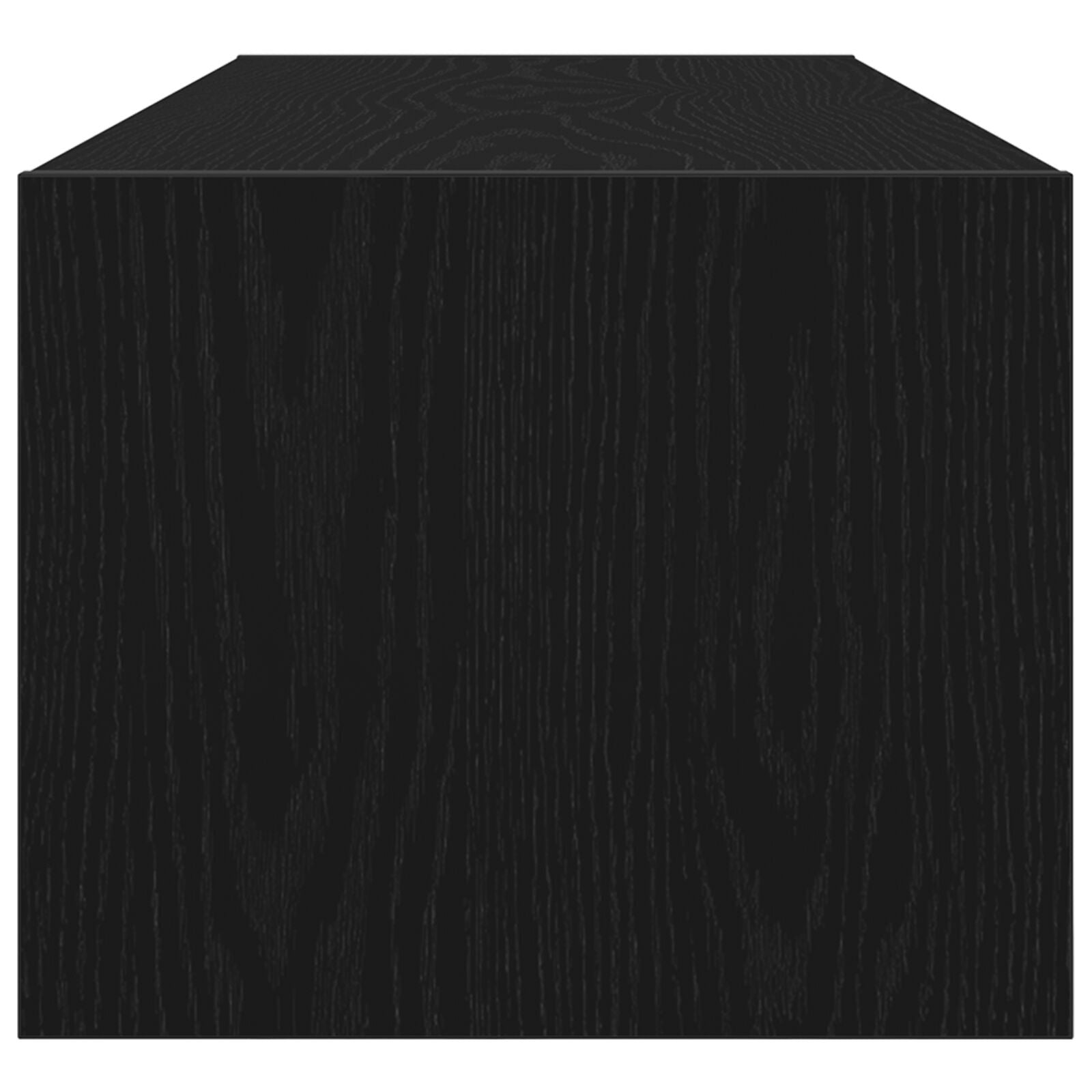 Sleek Black Oak TV Cabinet 100x31x25.5 cm - Engineered Wood