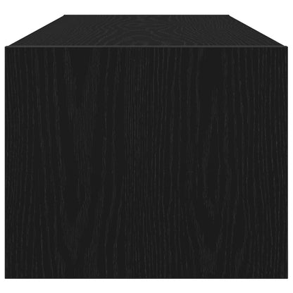 Sleek Black Oak TV Cabinet 100x31x25.5 cm - Engineered Wood
