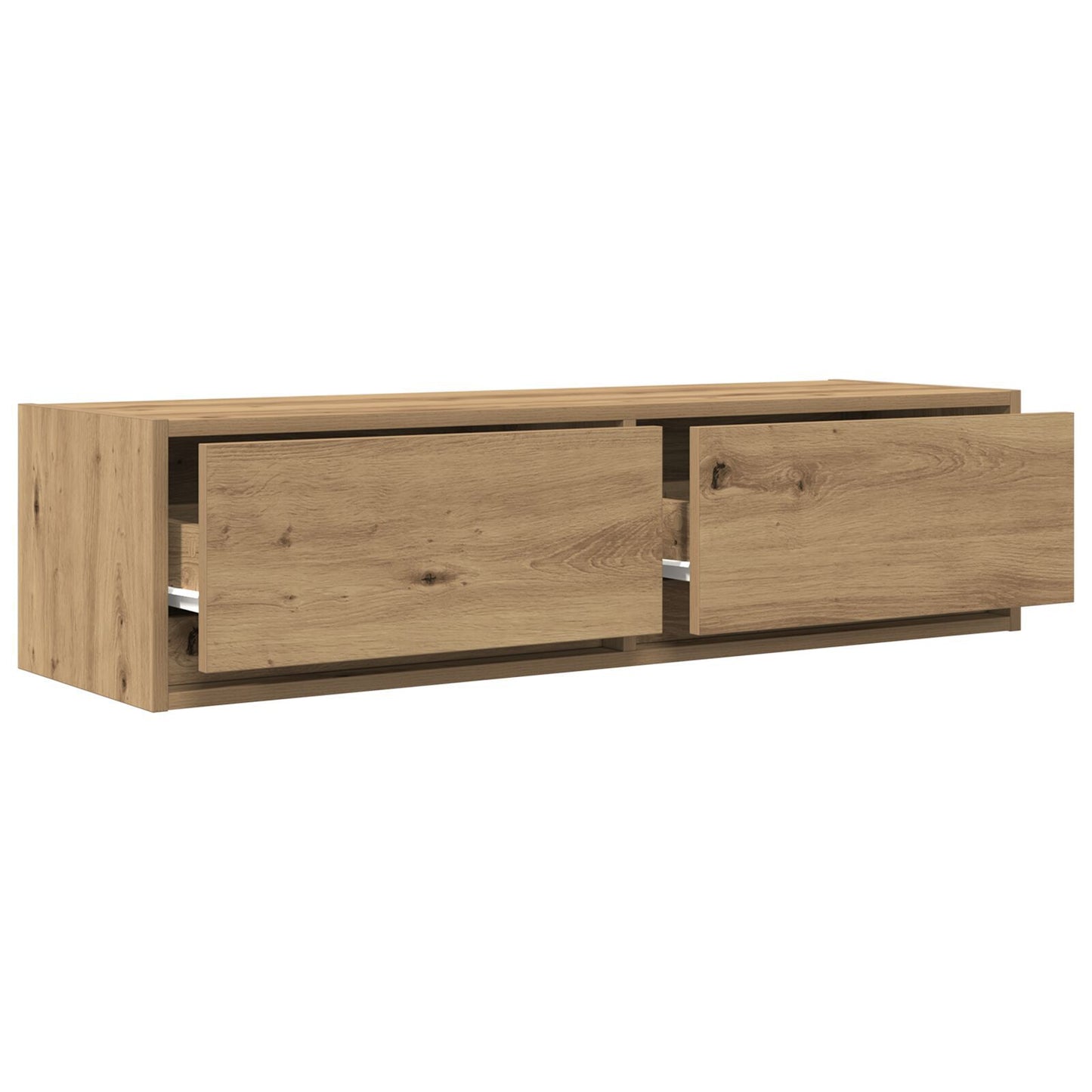 Artisan Oak TV Cabinet - 100x31x25.5cm Engineered Wood