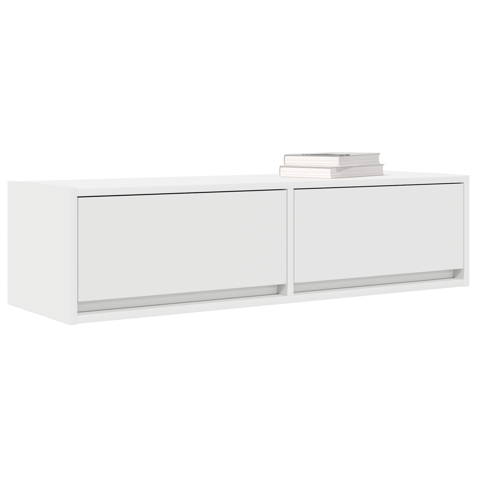 White Engineered Wood TV Cabinet - 100x31x25.5 cm