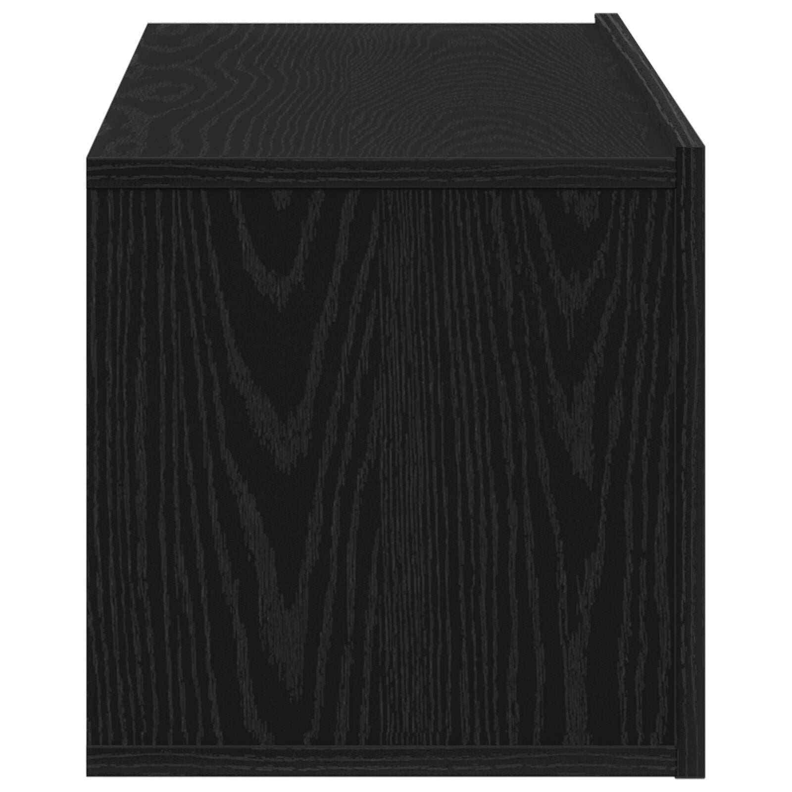 Black Oak Wall-Mounted TV Cabinet - 100x30x30 cm Engineered Wood
