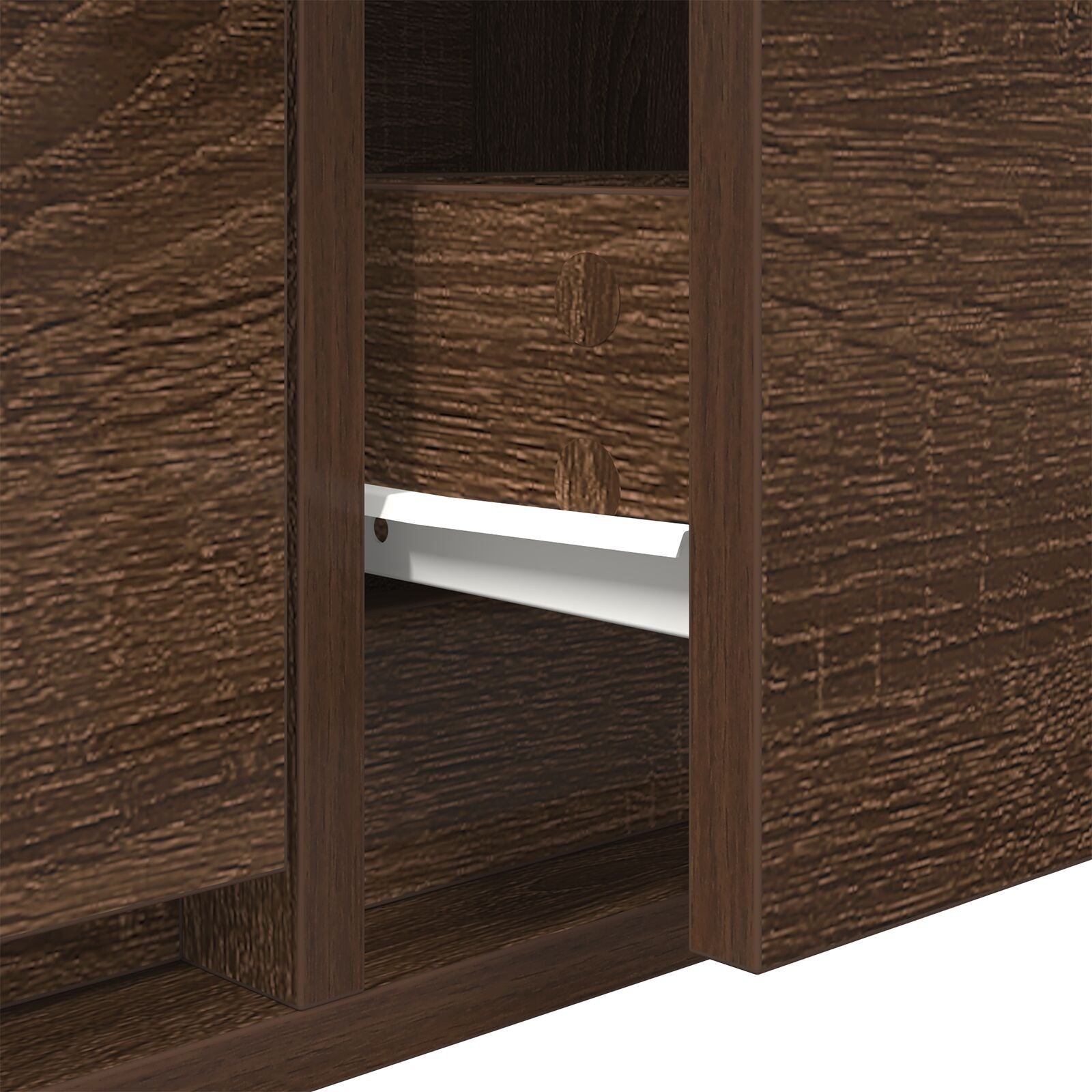 Brown Oak TV Cabinet 100x31x25.5 cm - Engineered Wood Design