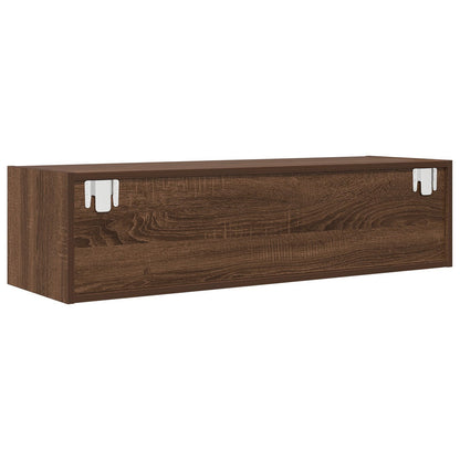Brown Oak TV Cabinet 100x31x25.5 cm - Engineered Wood Design