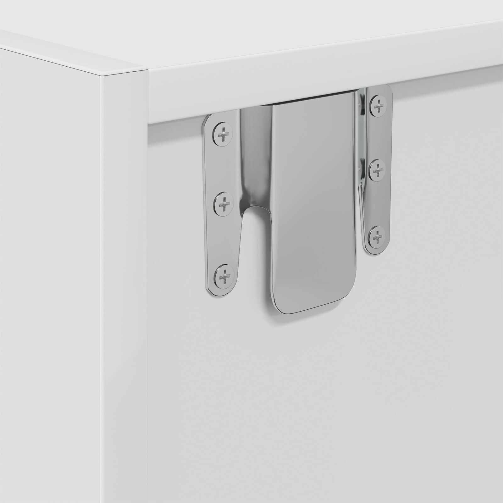 White Engineered Wood TV Cabinet - 100x31x25.5 cm