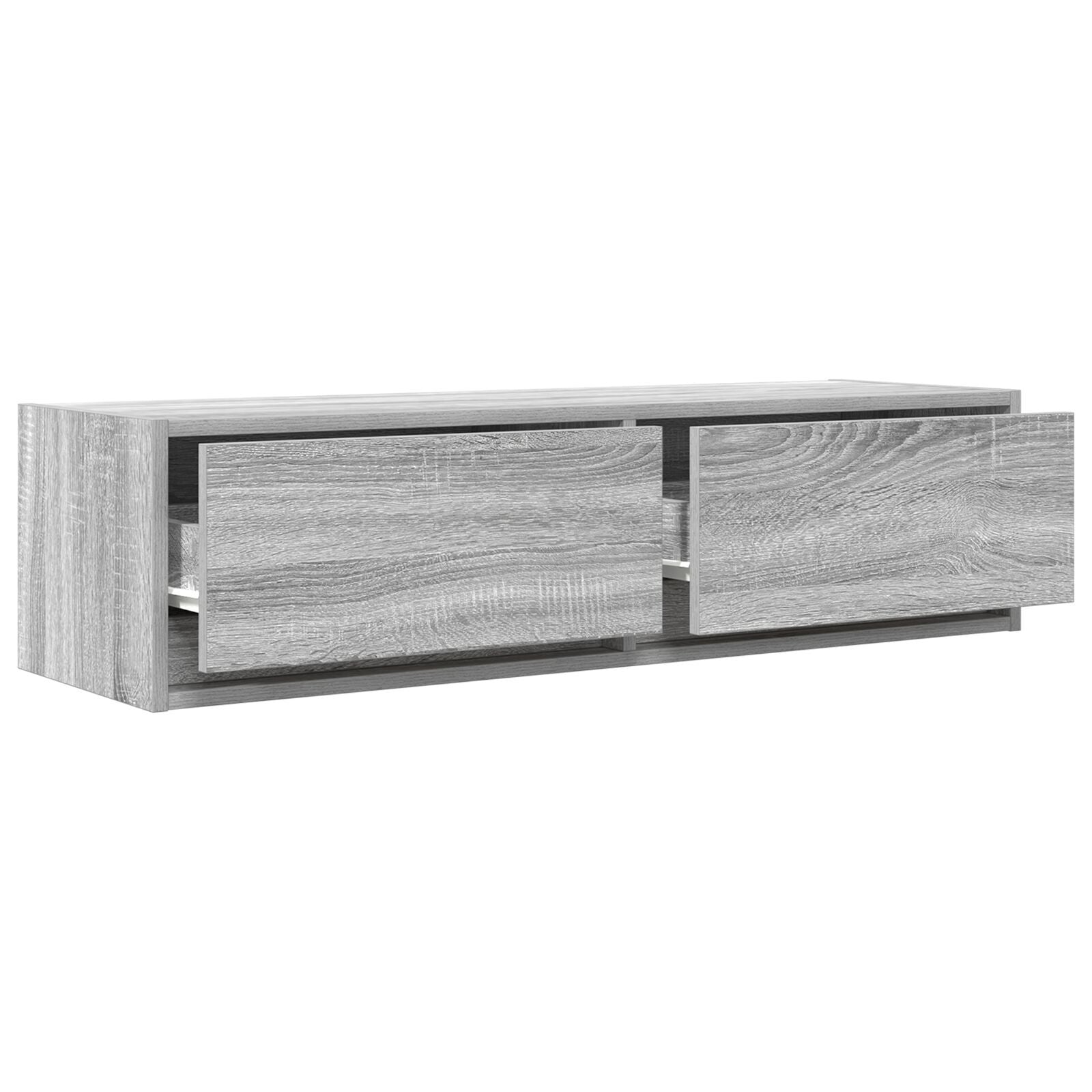 Grey Sonoma TV Cabinet - Engineered Wood, 100x31x25.5 cm