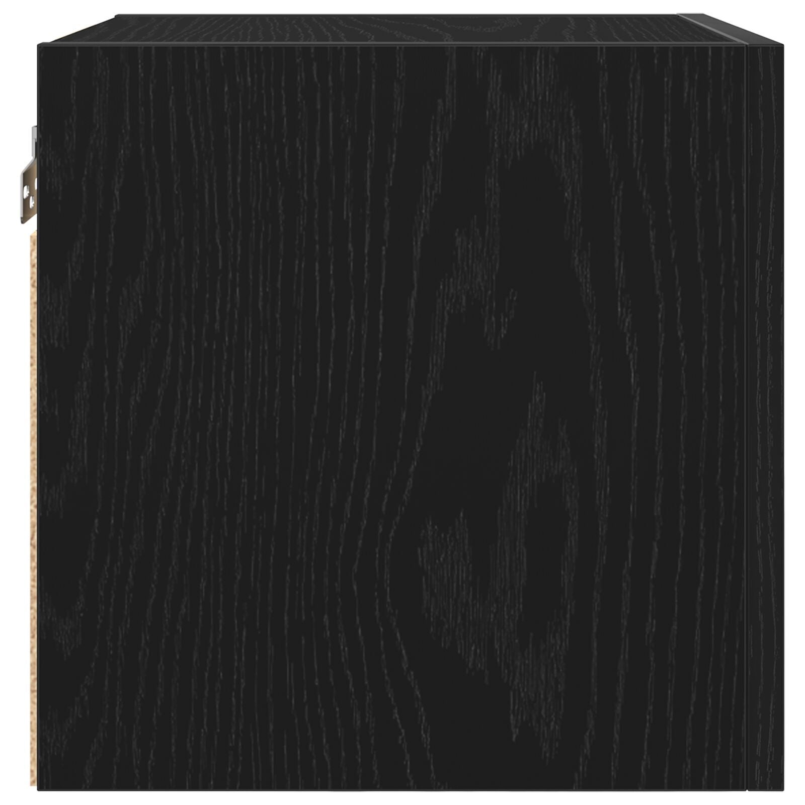 Black Oak Wall Mounted TV Cabinets Set, 2 pcs, 30.5x30x30 cm