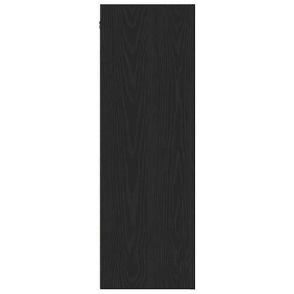 Black Oak Wall-Mounted TV Cabinets, Set of 2, Engineered Wood
