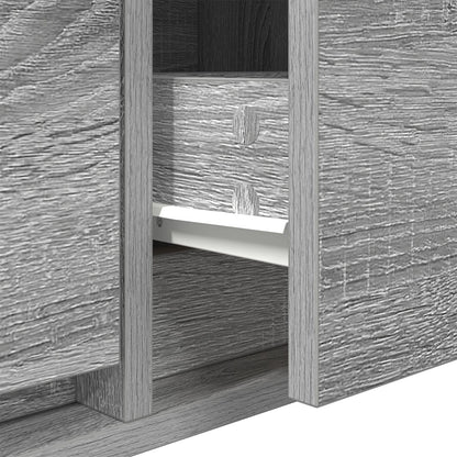 Grey Sonoma TV Cabinet - Engineered Wood, 100x31x25.5 cm