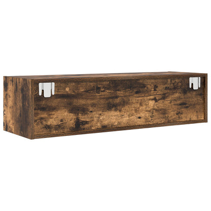 Smoked Oak TV Cabinet - 100x31x25.5 cm Engineered Wood