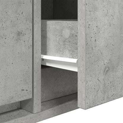 Concrete Grey TV Cabinet, Engineered Wood 100x31x25.5 cm