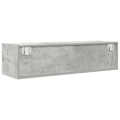 Concrete Grey TV Cabinet, Engineered Wood 100x31x25.5 cm