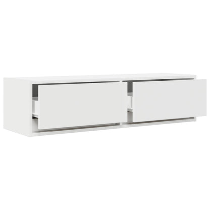 White Engineered Wood TV Cabinet - 100x31x25.5 cm
