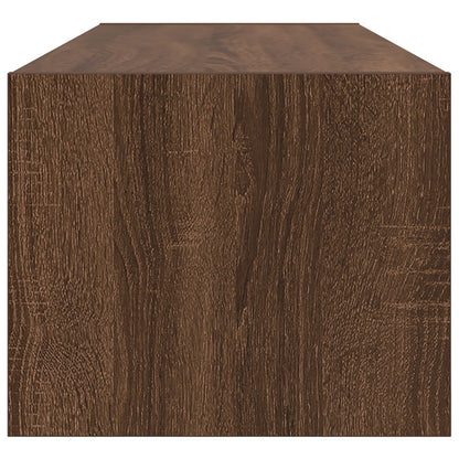 Brown Oak TV Cabinet 100x31x25.5 cm - Engineered Wood Design