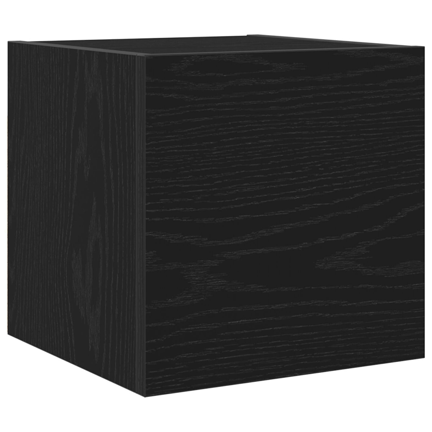 Black Oak Wall Mounted TV Cabinets Set, 2 pcs, 30.5x30x30 cm