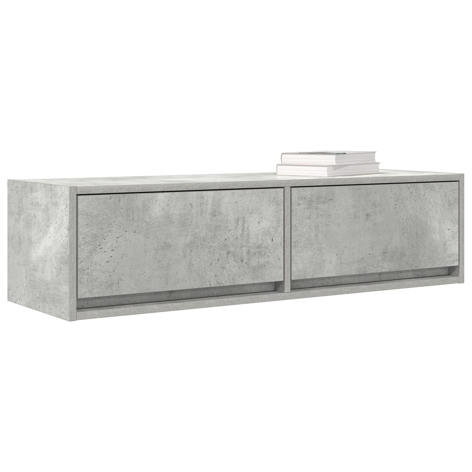 Concrete Grey TV Cabinet, Engineered Wood 100x31x25.5 cm