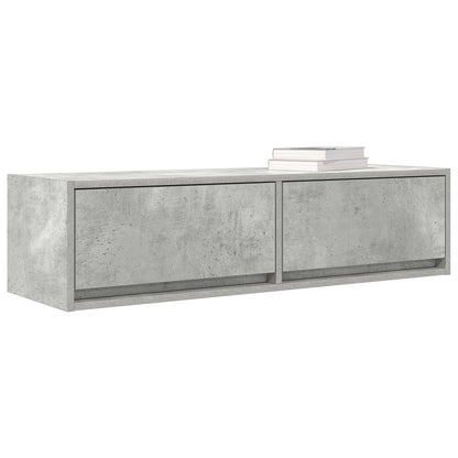 Concrete Grey TV Cabinet, Engineered Wood 100x31x25.5 cm