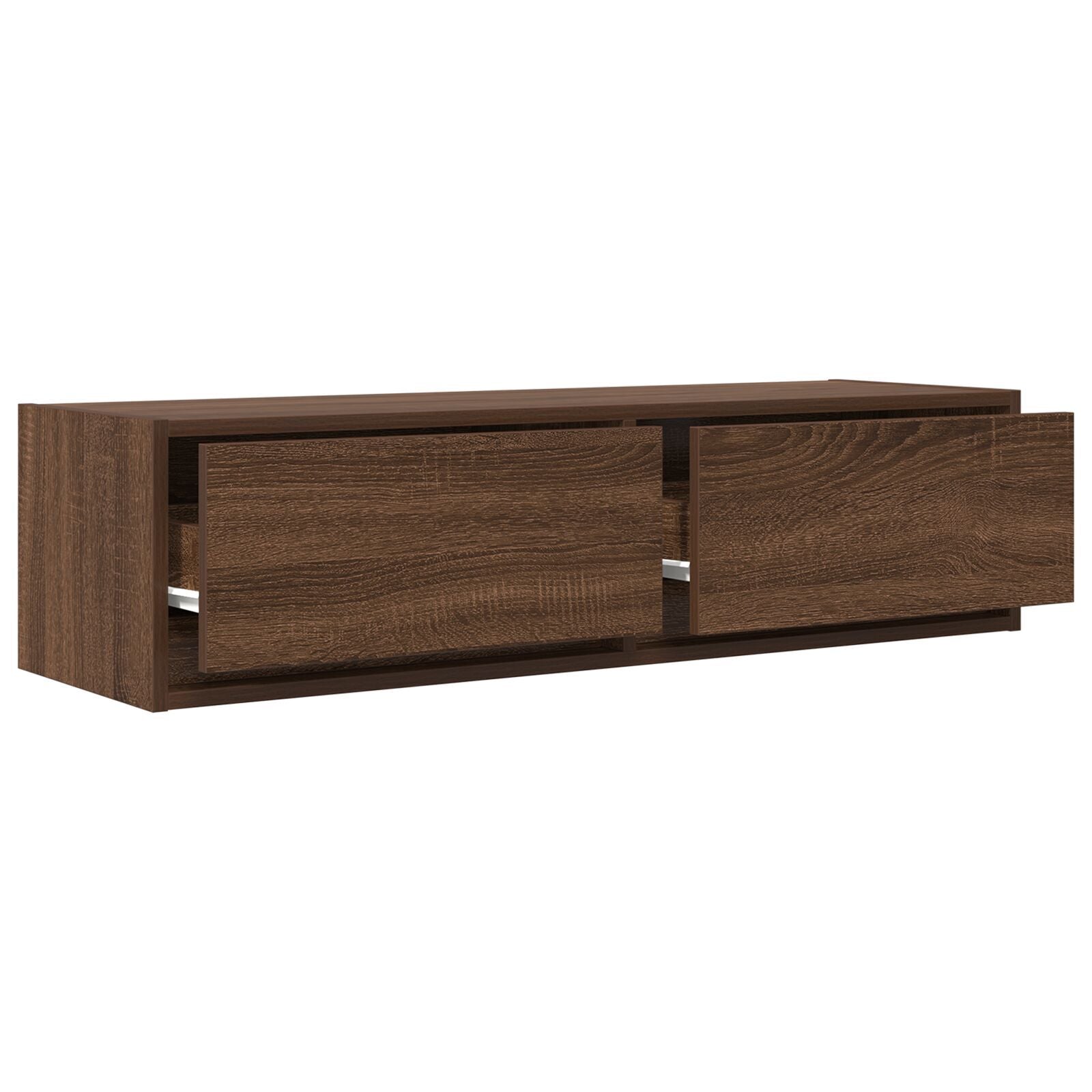 Brown Oak TV Cabinet 100x31x25.5 cm - Engineered Wood Design