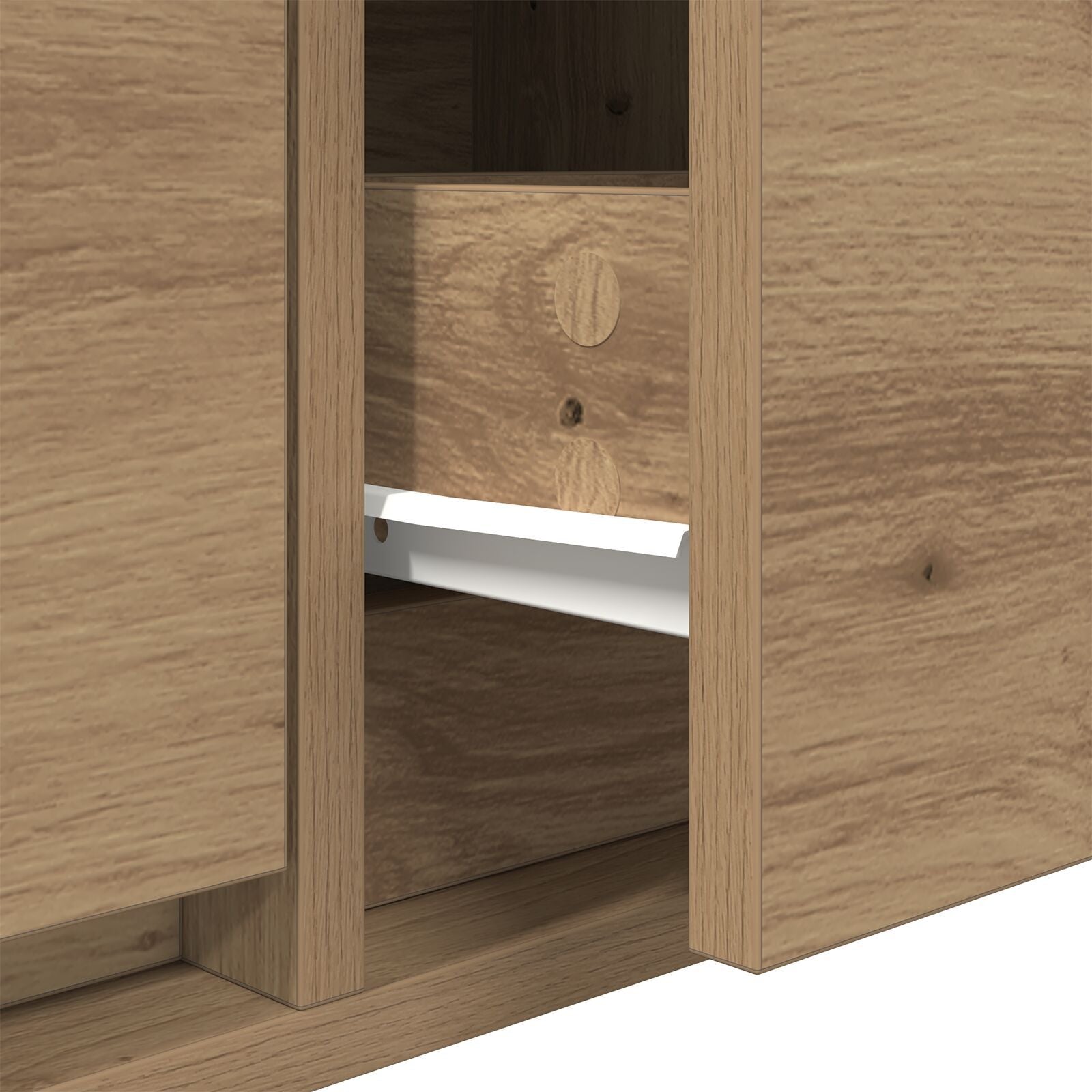 Artisan Oak TV Cabinet - 100x31x25.5cm Engineered Wood