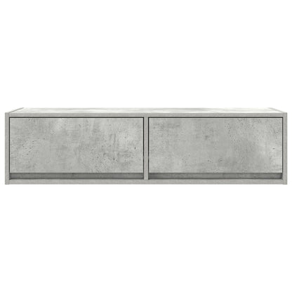 Concrete Grey TV Cabinet, Engineered Wood 100x31x25.5 cm