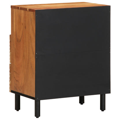 Solid Acacia Wood Bedside Cabinet 50x33x62 cm – Stylish & Durable