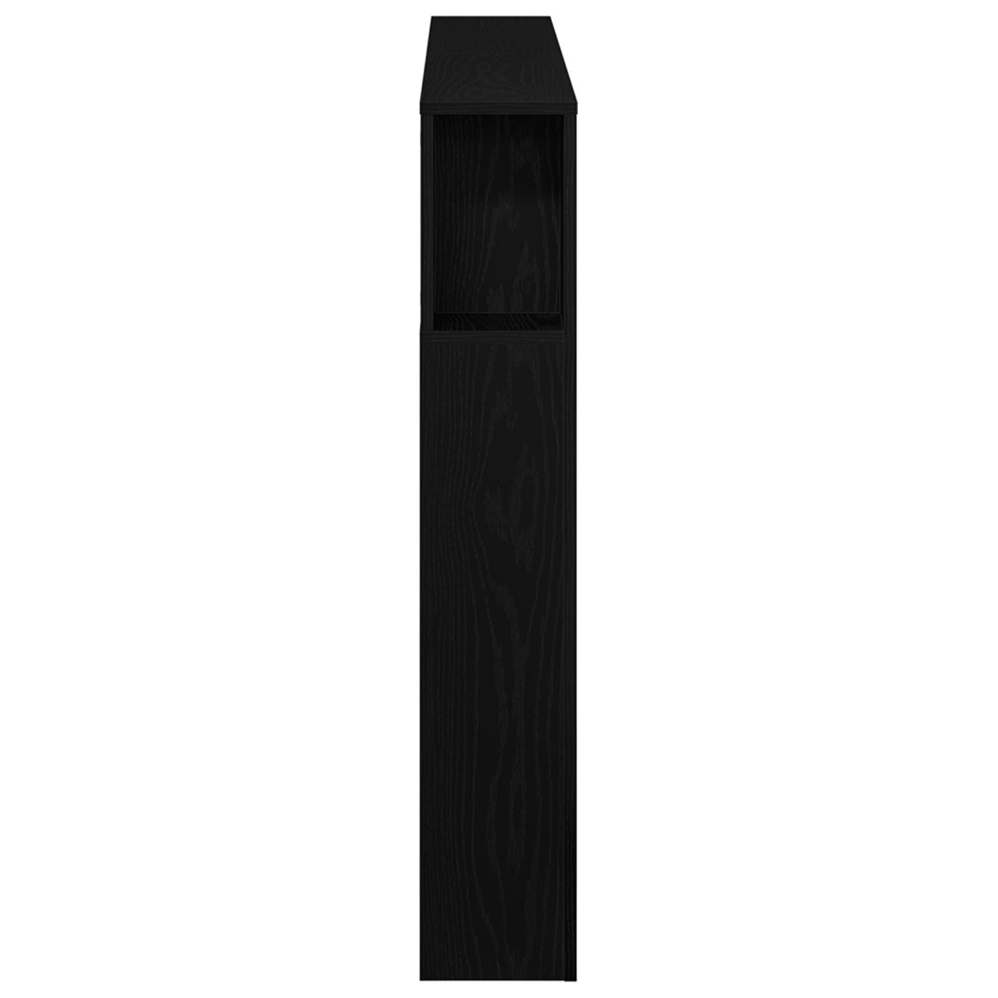 Black Oak LED Headboard - 140x18.5x40 cm, Engineered Wood