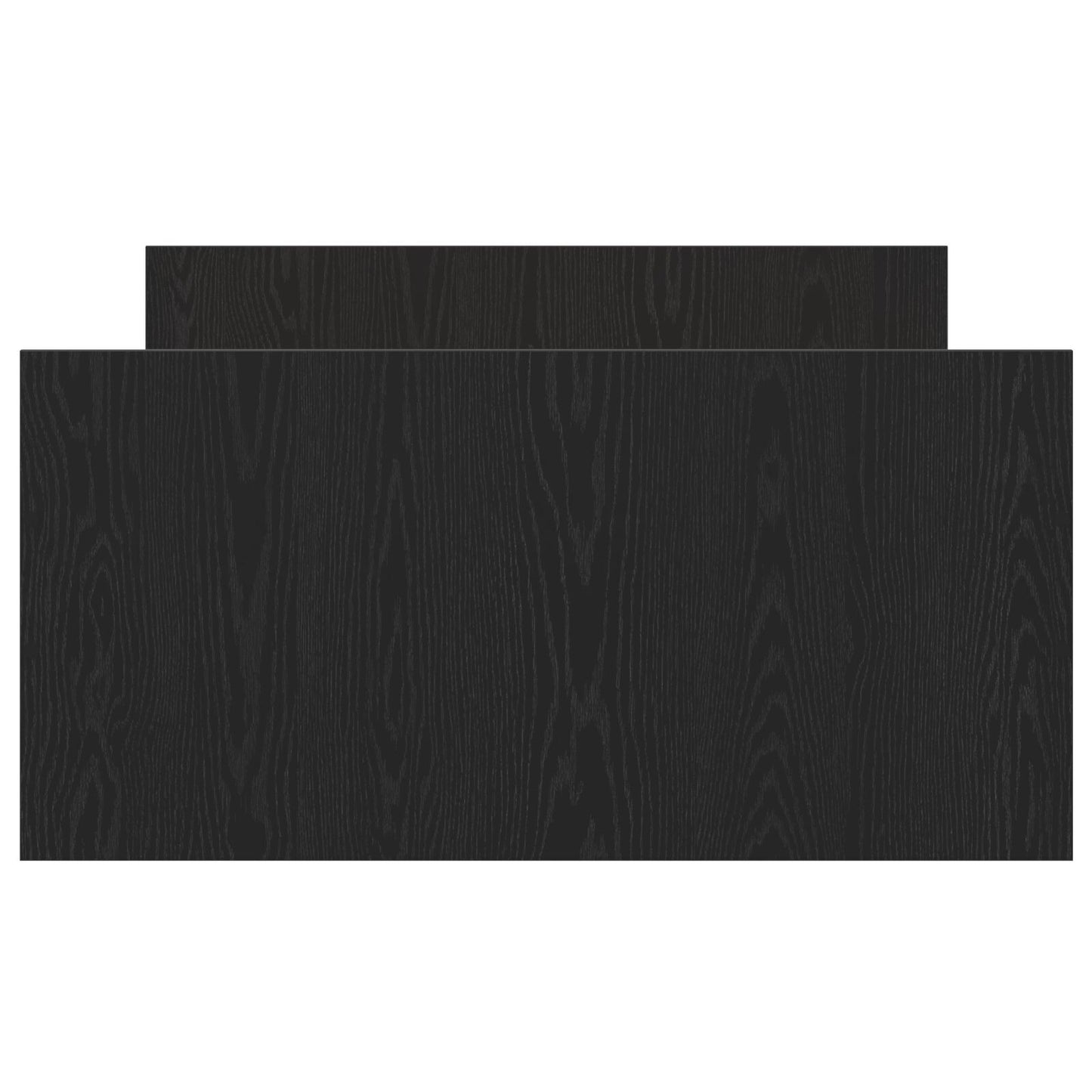 Black Oak Bed Frame 90x190 cm - Engineered Wood (No Mattress)