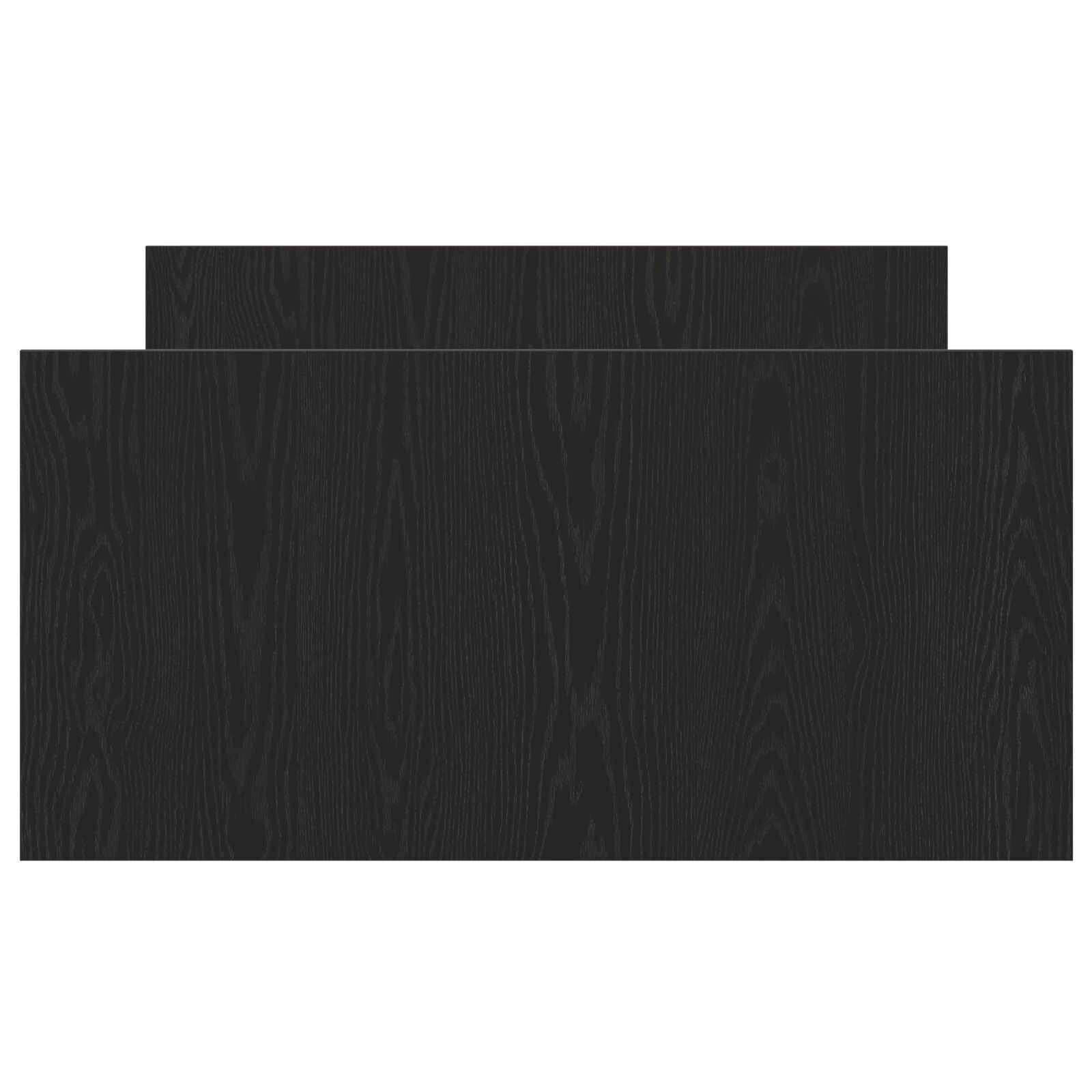 Black Oak Bed Frame 90x190 cm - Engineered Wood (No Mattress)