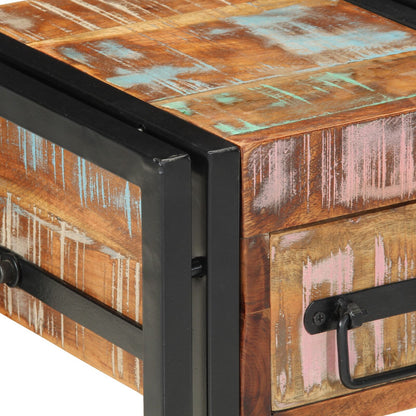 Solid Reclaimed Wood Nightstands Set - 2 pcs, 40x40x40 cm