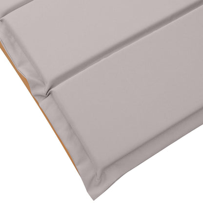 Taupe Acacia Wood Sun Loungers with Cushions - Set of 2