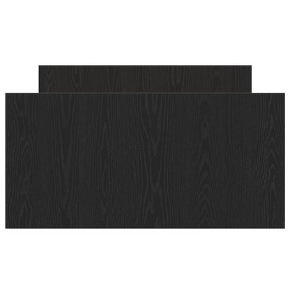 Black Oak Bed Frame 90x200 cm - Engineered Wood (No Mattress)