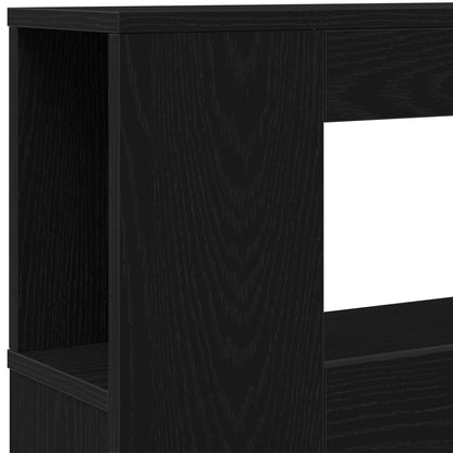 LED Headboard in Black Oak - 160x18.5x45cm, Engineered Wood
