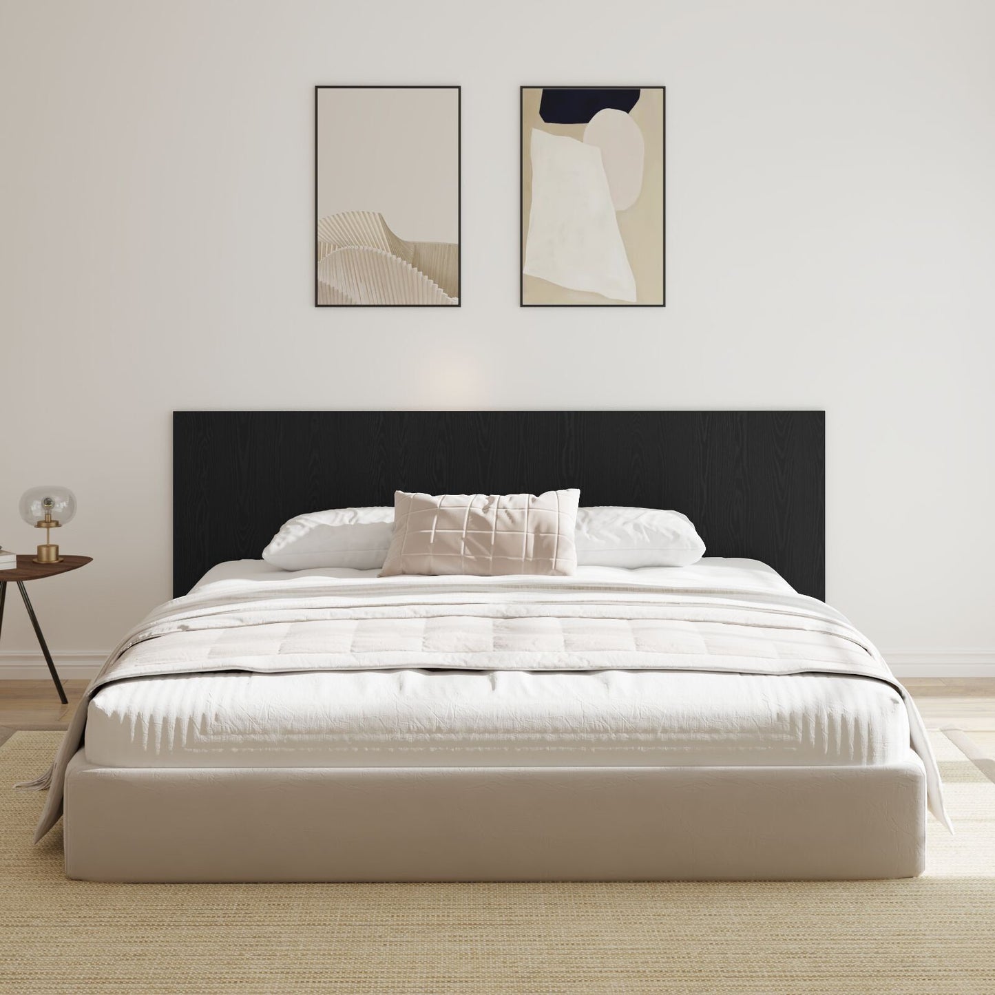Black Oak Engineered Wood Wall Headboard 240x80 cm