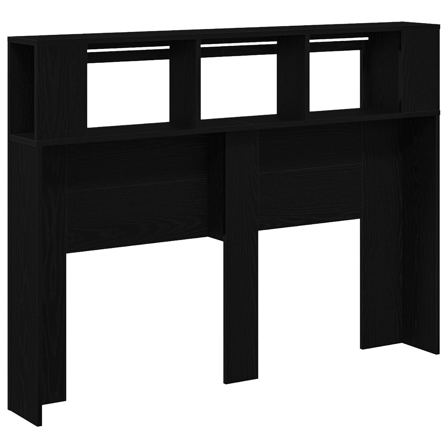 Black Oak LED Headboard - 140x18.5x40 cm, Engineered Wood
