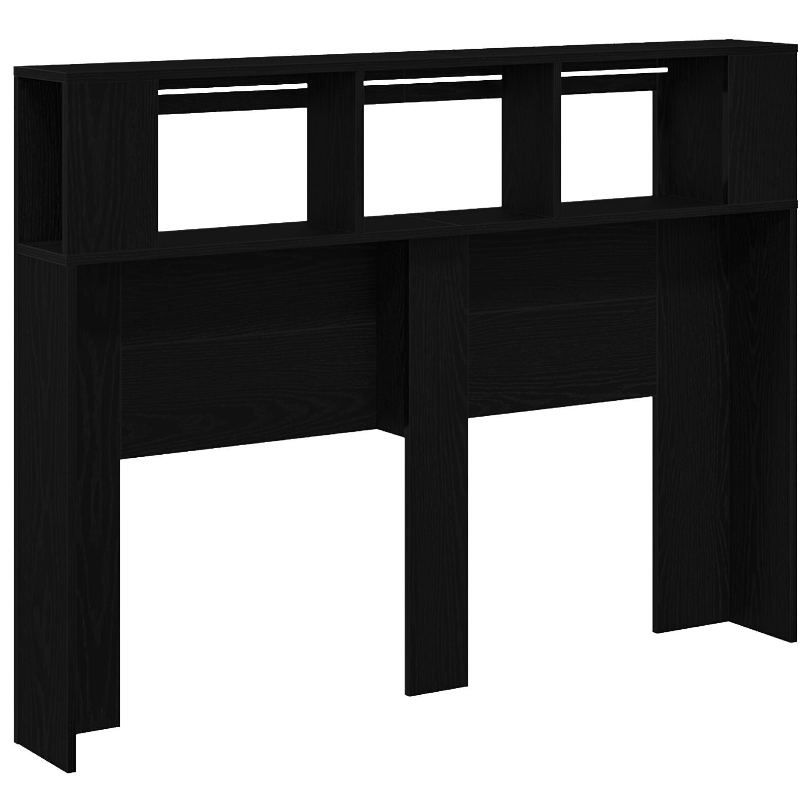 Black Oak LED Headboard - 140x18.5x40 cm, Engineered Wood