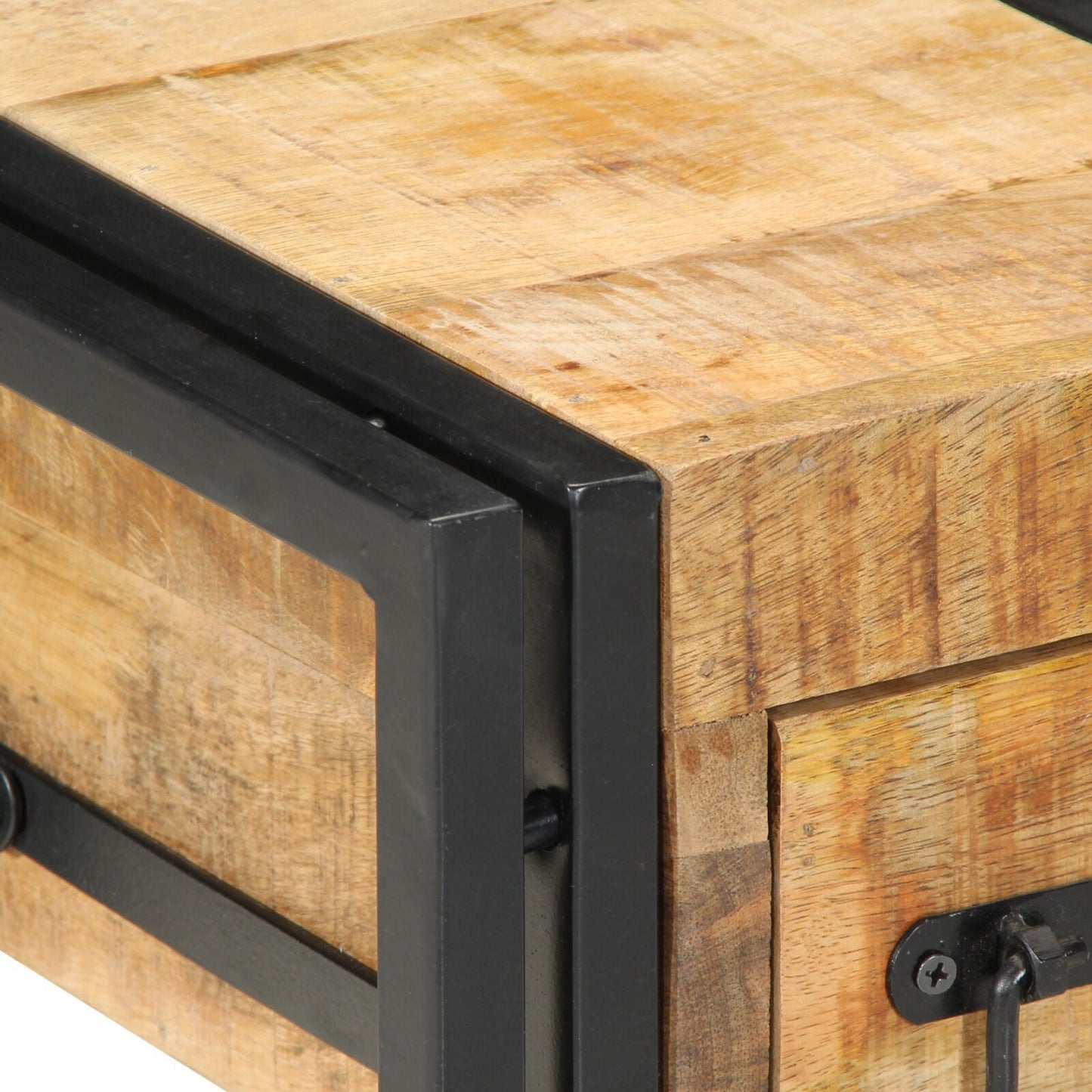 Solid Mango Wood Nightstand 40x40x40 cm - Stylish & Durable