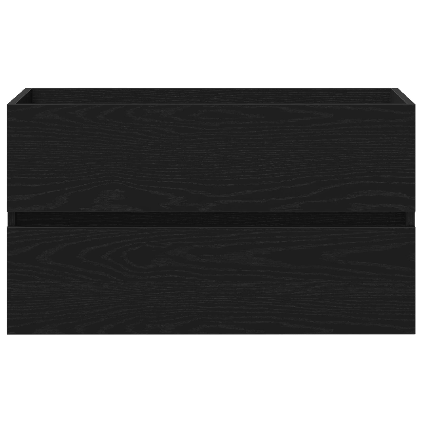 Black Oak Sink Cabinet, 80x38.5x45 cm, Engineered Wood