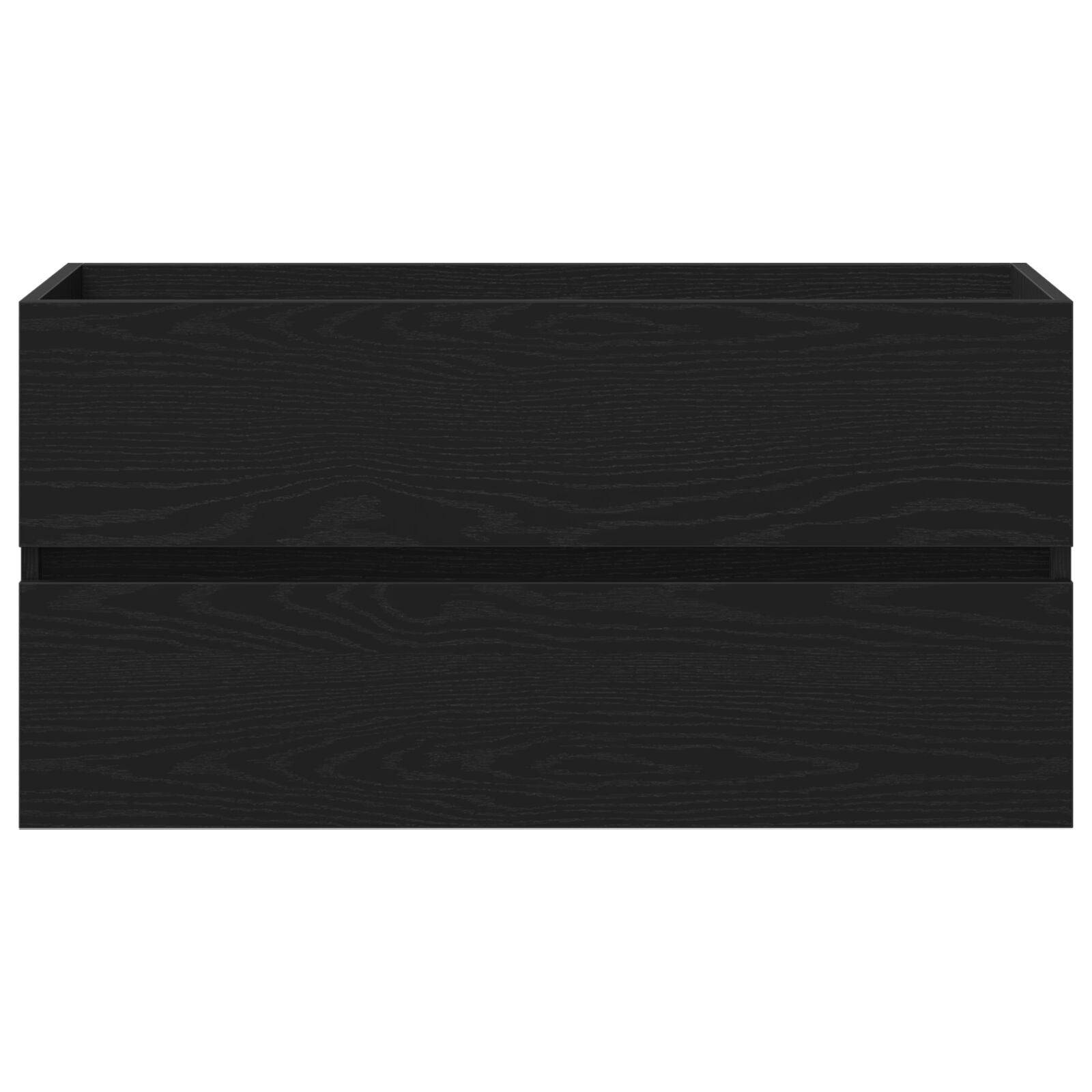 Elegant Black Oak Sink Cabinet 90x38.5x45 cm - Engineered Wood
