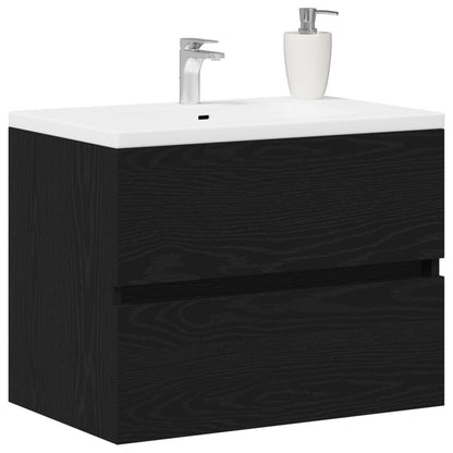 Black Oak Sink Cabinet 60x38.5x45 cm - Engineered Wood