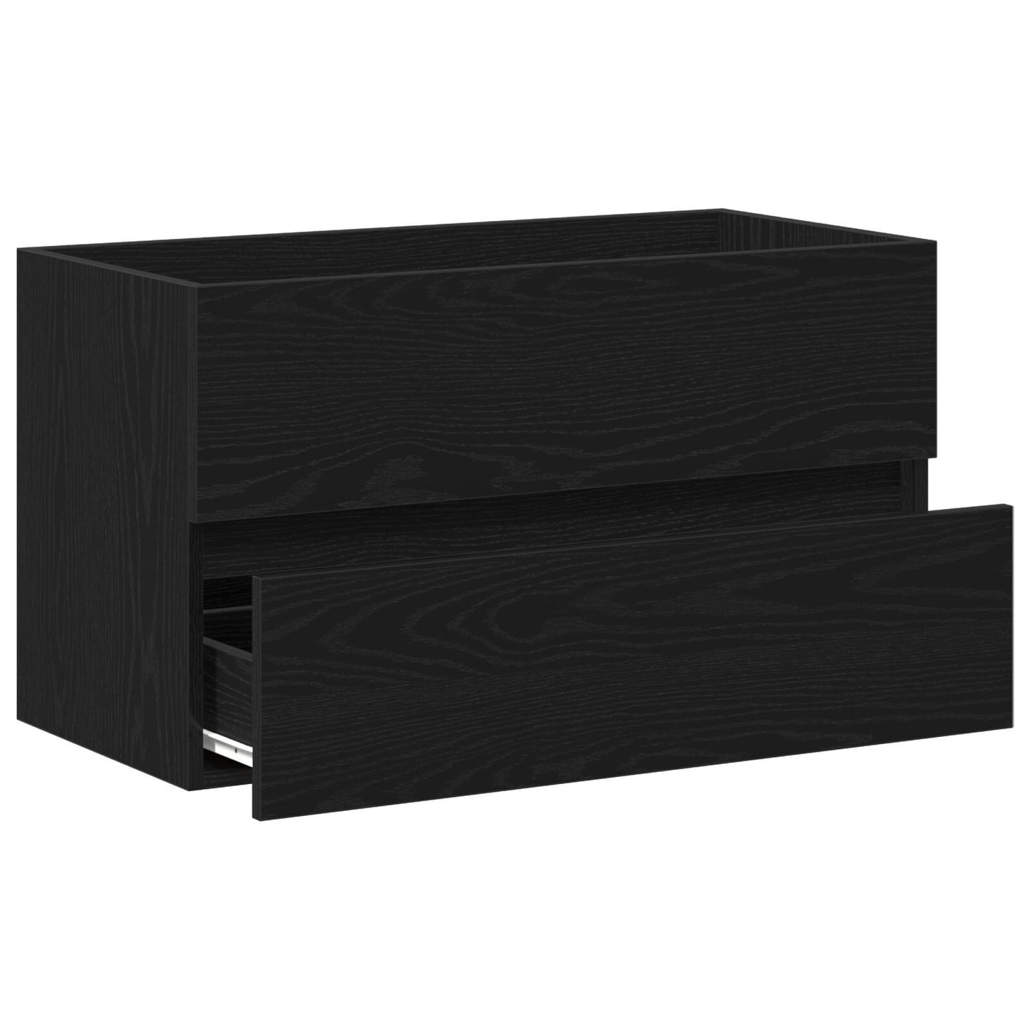 Black Oak Sink Cabinet, 80x38.5x45 cm, Engineered Wood