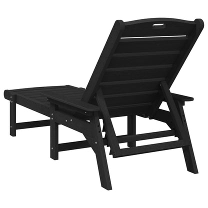 Black Sun Loungers Set 2 pcs, 162x53x98cm, HDPE, vidaXL