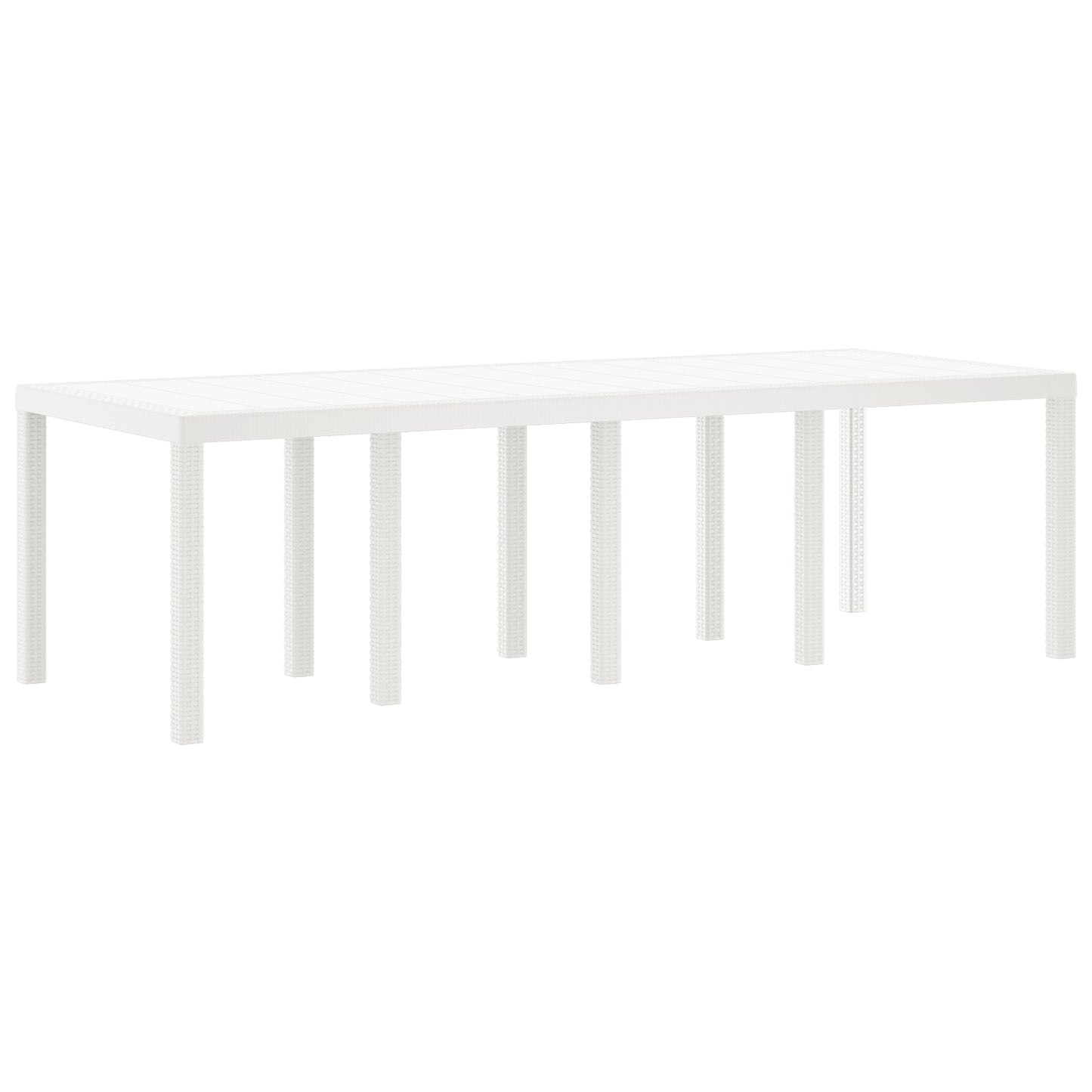 Garden Table White 250x100x73 cm Poly Rattan, vidaXL Garden Table White 100x100x73 cm Poly Rattan, vidaXL Garden Table White 150x100x73 cm Poly Rattan